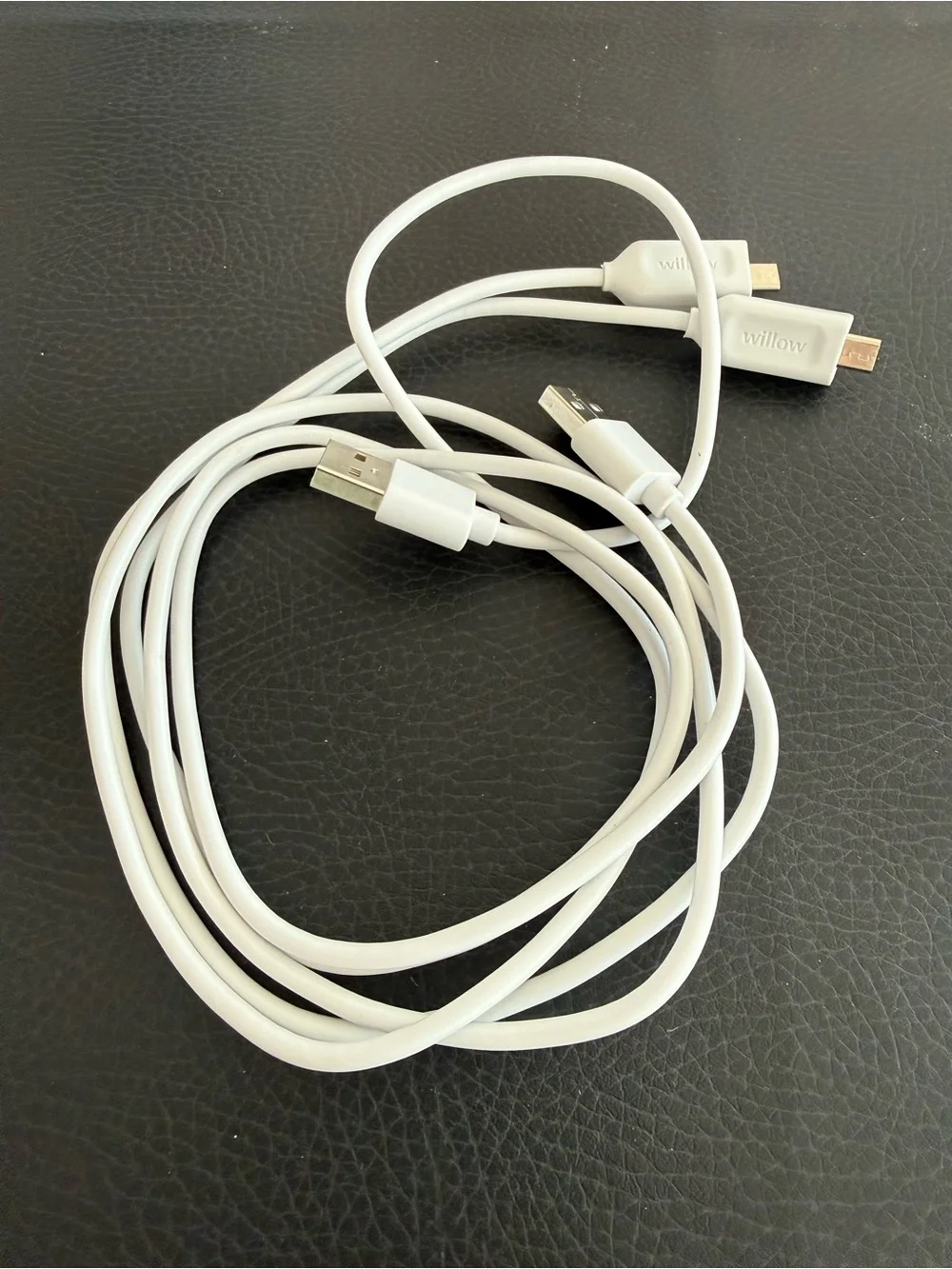 Willow Go - White USB to Micro-USB Charging Cables (2 pk)